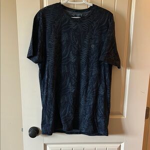 Men's Navy Blue Patterned Shirt